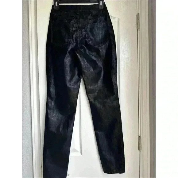 Chelsea & Violet Faux Leather Pants Size 25 Zipper Bottom Five Pockets Moto - Picture 4 of 8